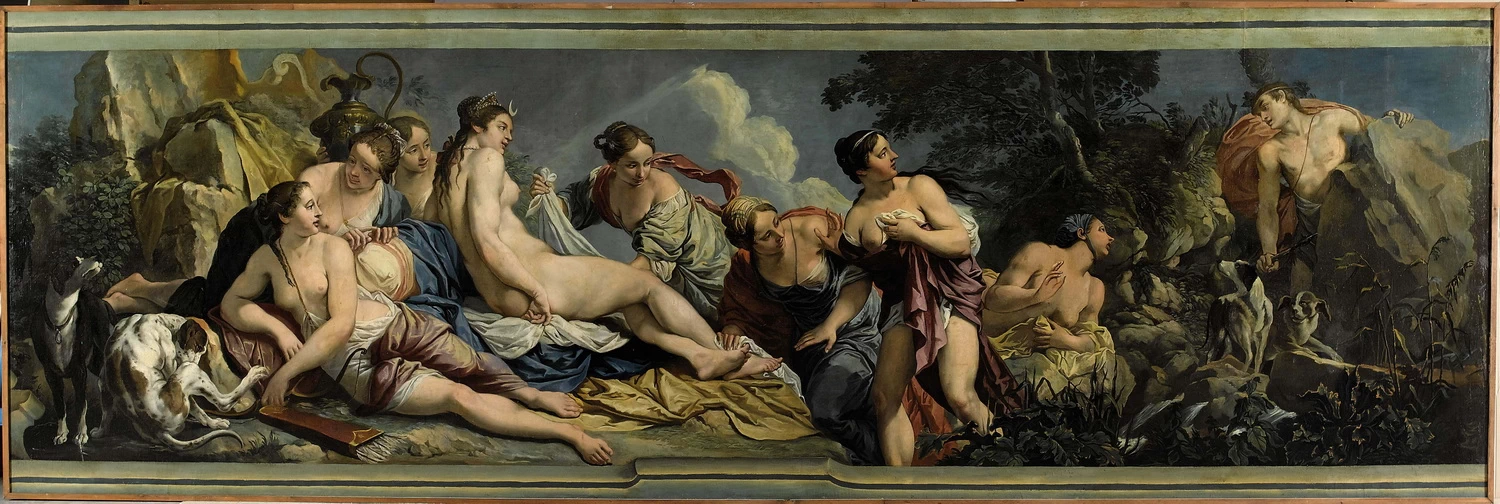 Giacomo Ceruti, il Pitocchetto - Diana e le ninfe sorprese da Atteone, 1744, Calvagese della Riviera, Brescia